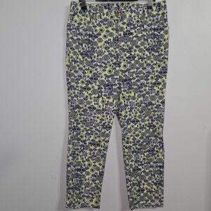 B#58 Ruby‎ Rd. Women's Size 8 Geometric Print Pants Cropped Leg Cotton Blend